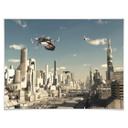 Plakat - 3D Sci-Fi landing i byen