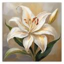 Canvasbillede, 3D-lilje malet