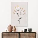 Lienzo Planta delicada con flores amarillas - Goed Blauw