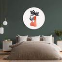 Tableau sur alu-Dibond rond Kubistika - plantes de conte de fées