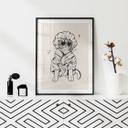 Póster Gato relajado con gafas de corazón - Royle