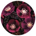 Fototapet med blomster i lilla toner - Anis-illustration - Rund - vliesetapet/selvklæbende non-woven