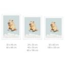 Børneplakat Capybara i rummet - Stjernedrøm