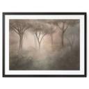 Poster Bosmagie in de ochtendnevel Beige - Ms Tiff
