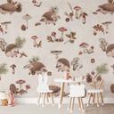 Papel pintado Dulces erizos en el bosque de otoño - Kikki Belle