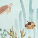 Papel pintado infantil Aventura submarina con animales marinos - azul - Oliver Robins