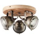 Spotrondell Dilara, braun, 17,5 x 28 cm, Holz Strahler