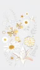 blomstertapet grå gul - non-woven tapet Floral Livingwalls - mat og glat
