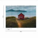 NordicCottage naturtapet i grågrøn - non-woven tapet Designwalls 2 - 2,55 x 3,5 m