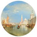 Fototapet Turner - Venedig, Dogana og S. Giorgio Maggiore - Rund - vliesetapet/selvklæbende non-wove