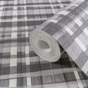 Papel pintado a cuadros gris blanco - Clásico a cuadros - Papel pintado no tejido - Moderno a cuadros