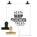 Póster Eat sleep game repeat - Efecto Glitch