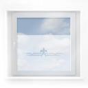 Ventana decorativa borde vintage negativo