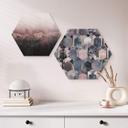 Hexagone - alu-Dibond Fredriksson - Art déco - Rêve en rose et or
