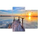 3 stykke lærredstryk, Sunset Bridge Lake