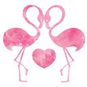 Sticker mural - Flamants roses