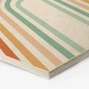 Sekskantet træ Boho Rainbow