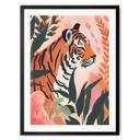 Póster Tigre en la jungla rosa - Treechild