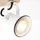 Spotrondell Naomi, beige, 13 x 16 cm, Holz Strahler