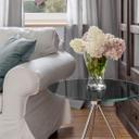 Plateau de table en verre - Noir uni - Rond