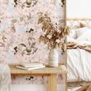Tapet med boho-mønster og blomster og frugt - UN Designs