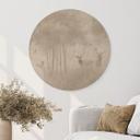 Houten Wanddecoratie hert in het nevelwoud - Ms Tiff - Rond