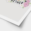 Póster Juntos Hermandad Manos Florales