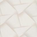 Papel pintado no tejido con formas geométricas y efecto metálico en color crema