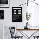 Cuadro decorativo de cristal acrílico - Be happy be bright be you