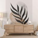 Papel pintado Silueta botánica con geometría ornamentada - Costa