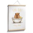 Plakat for børn - Spadag med Capybara