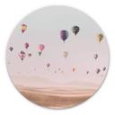 Tableau sur alu-Dibond rond Sisi & Seb - montgolfière