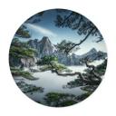 Plakat Fyrreskov i Huang Shan-bjergene - NingYun Ye - Round