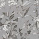 Papel pintado Floral con flores gris blanco - Papel pintado no tejido estilo acuarela floral