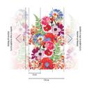 Kolorowa biała tapeta w kwiaty - tapeta z włókniny Floral Livingwalls - matowa i gładka