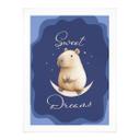 Plakat til børn - Sweet Dreams - Capybara på månen