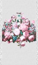 Papel pintado con motivos florales Floral Classic, Romantic mate en gris 2,70 x 1,59m