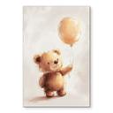 Fototapet Lille bamse med ballon - Magnusson – print på aluminium (Alu-Dibond)