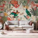 Papel pintado Selva exótica con loros - UN Designs