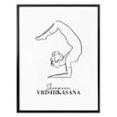 Plakat - Yoga Skorpion - Line Art