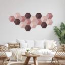 3D Hexagon Alu-Dibond - Rød