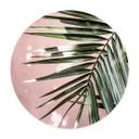 Póster hoja de palmera delante de pared rosa - Böhmer - Redondo