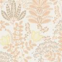 Papel pintado no tejido con hojas en estilo retro blanco naranja - papel pintado floral flores