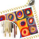 Póster Kandinsky - Estudio de color: cuadrados y anillos concéntricos