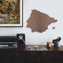 Chapa de caoba Wood art - Mapa Península Ibérica