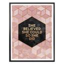 Plakat - Frederiksson - She Believed - Rosa