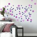Muursticker set stippen - Lila (50 stickers)