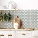 Azulejos Adhesivos Boho - abanico eucalipto - lote de 12
