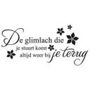 Muursticker De glimlach die je stuurt...