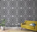 Fototapet med illustrationsmønster grå, lilla,Grafisk 2,70 x 1,59 m